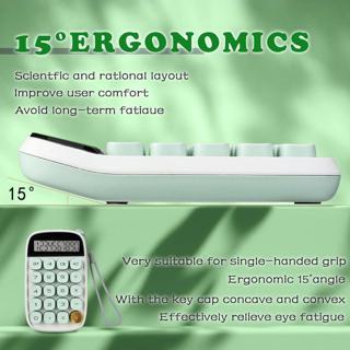 Apera Mt18 Hesap Makinesi 10 Haneli Mekanik Tuşlu Büyük Lcd Ekranlı Eski Daktilo Tarzı Yeşil