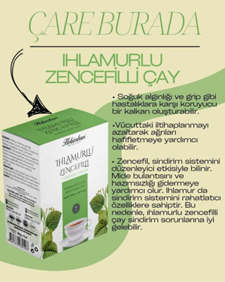 Hekimhan Bitkisel Ihlamurlu Zencefilli Çay 45 Süzen Poşet