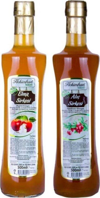 Hekimhan Bitkisel Alıç Ve Elma Sirkesi Doğal 500Ml 2 Adet