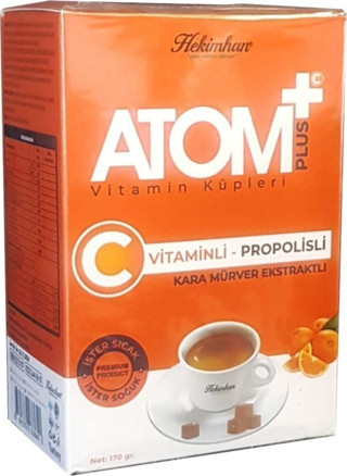 Hekimhan Bitkisel Atom Çayı Atom Plus Vitamin Küpleri C Vitamin + Propolis Atom Küpü