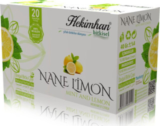 Hekimhan Bitkisel Nane Limon 20'Li Süzen Poşet Çay Sallama Bitki Çay, Demleme Bitki Çayı