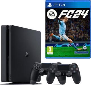 Sony Playstation 4 Slim 1 TB + 2. DualShock Kol + Ps4 EA SPORTS FC 24 (ithalatçı Garantili)