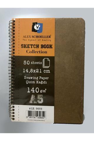 Alex Schoeller A5 140 gr 50 Yaprak Sert Kapak Sketchbook