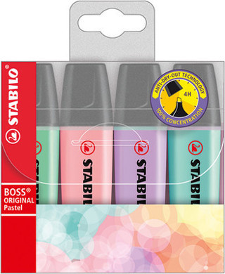 Stabilo Boss Original Pastel Renk Fosforlu Kalem 4'lü Paket