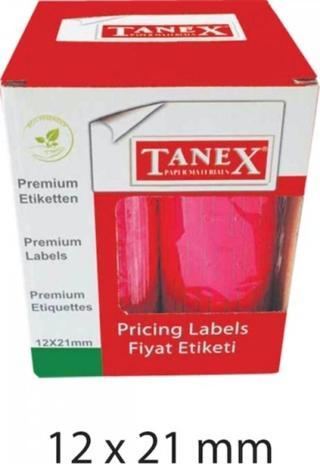 Tanex 12x21 Pembe Çizgili Fiyat Etiketi 6lı