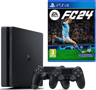 Sony Playstation 4 Slim 500 GB + 2. DualShock Kol + Ps4 EA SPORTS FC 24 (ithalatçı Garantili)