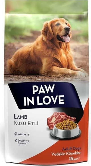 Paw in Love Kuzu Etli Yetişkin Köpek Maması 15 Kg