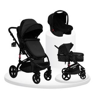 Jusso Pro Max Travel Sistem Bebek Arabası-Siyah Füme