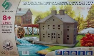 Wooden Toys Çok Pencereli Kır Evi Ahşap Maketi De-monte Birleştir Oluştur 2 Plakalı