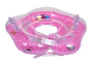 Bestway Kız Bebek Yüzme Boyun Simidi Emniyet Kilitli Pembe Renk