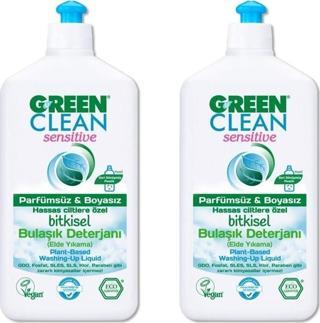 Green Clean Sensitive Bitkisel Bulaşık Deterjanı 500 ml x2 Adet