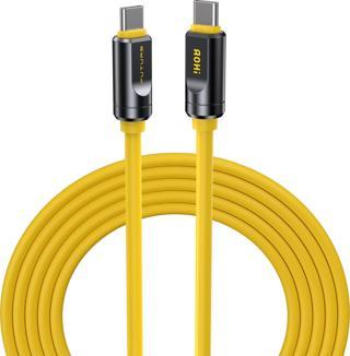 Aohi The Future Adonis USB-C to USB-C 1m PD 3.1 120Gbps 240W 8K Süper Hızlı Şarj/Data Kablosu, Sarı