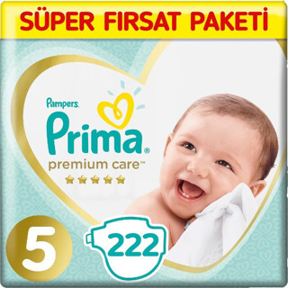 Prima Premium Care 5 Beden Bebek Bezi 74x3  222Adet