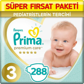 Prima Premium Care Bebek Bezi 3 Beden 6-10 Kg (3*96) 288 Adet