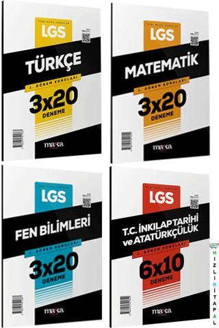 2023 LGS 1.Dönem Türkçe-Matematik-Fen-TC İnkilap Deneme Seti 15 Deneme Marka Yayınları - Marka Yayınları