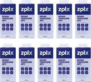 Zolx Ekran Temizleme Seti 250 ml - 10 Adet (Mikrofiber Bez)