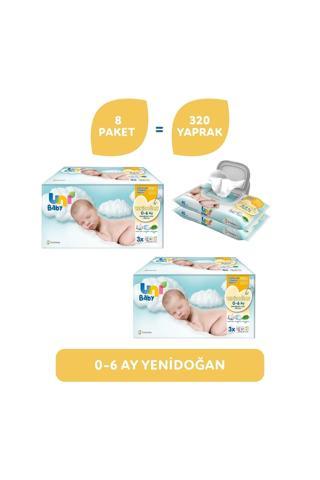 Uni Baby Yenidoğan Islak Mendil 8'li 320 Yaprak
