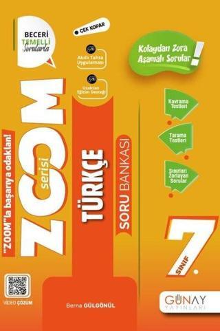 7. Sınıf Zoom Serisi  Türkçe Soru Bankası - Berna Gülgönül - Günay Yayıncılık