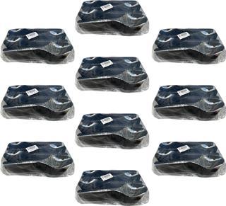 Plastik Siyah Kaşık - Parti Davet Piknik Çorba Yemek Kaşığı - 18 Cm. - 100'lü 10 Paket