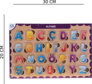 Hak-İş Oyuncak Ahşap Alfabe Bul-Tak