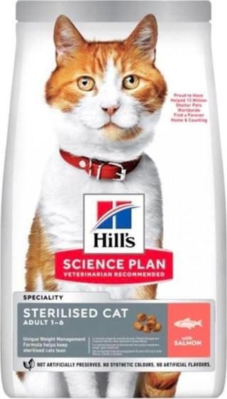 Hills Kısırlaştırılmış Somonlu Kedi Maması 3 kg