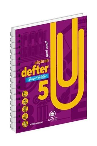 Çanta Defter 5 Sınıf Sosyal Bilgiler Okula Yardımcı Alıştıran Defter - Çanta Yayınları