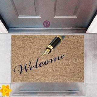 Kapı Önü Paspası Dekoratif Dijital Baskı Welcome P-2458