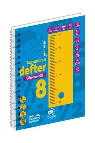 Çanta Yayınları 8 Sınıf Matematik Okula Yardımcı Kazandıran Defter Akıllı - Çanta Yayınları