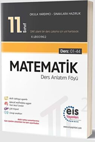EIS - 11.Sınıf Ders Anlatım Föyleri Matematik - Eis Yayınları