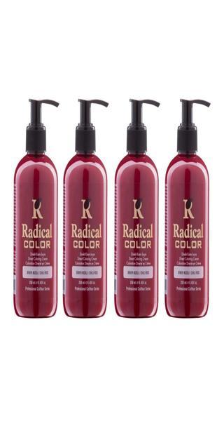 Radical Color NEW 25/Chilired Amonyaksız Su Bazlı Saç Boyası 250 ML 4 Adet Biber Kızılı