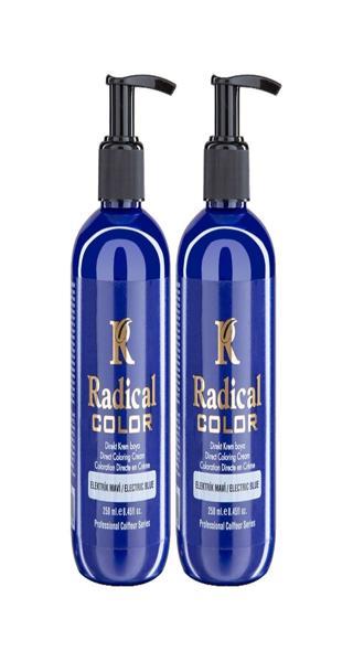 Radical Color NEW 25/Electricblue Amonyaksız Su Bazlı Saç Boyası 250 ML 2 Adet Elektrik Mavi