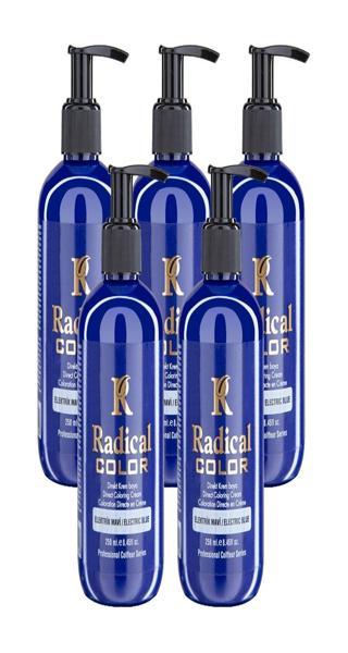 Radical Color NEW 25/Electricblue Amonyaksız Su Bazlı Saç Boyası 250 ML 5 Adet Elektrik Mavi