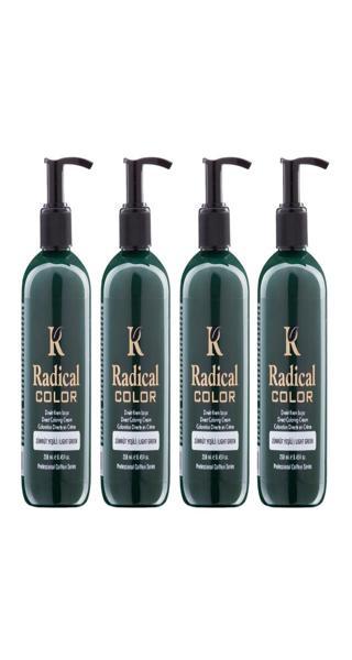 Radical Color NEW 25/Emerald Amonyaksız Su Bazlı Saç Boyası 250 ML 4 Adet Zümrüt Yeşili