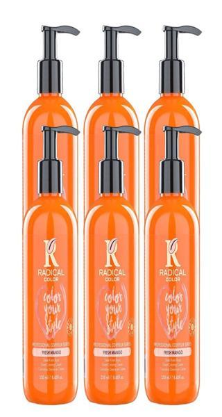 Radical Color NEW 25/Freshmango Amonyaksız Su Bazlı Saç Boyası 250 ML 6 Adet Mango