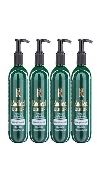 Radical Color NEW 25/Limegreen Amonyaksız Su Bazlı Saç Boyası 250 ML 4 Adet Limon Yeşili
