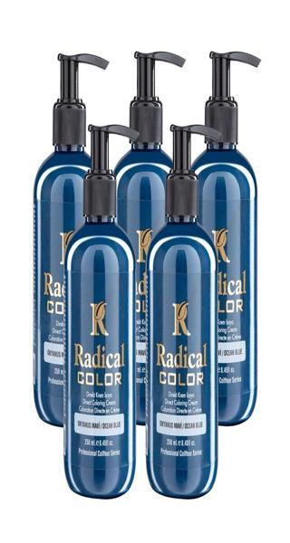 Radical Color NEW 25/Oceanblue Amonyaksız Su Bazlı Saç Boyası 250 ML 5 Adet Okyanus Mavi