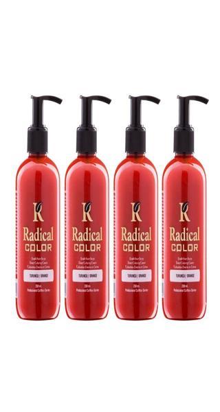 Radical Color NEW 25/Orange Amonyaksız Su Bazlı Saç Boyası 250 ML 4 Adet Turuncu