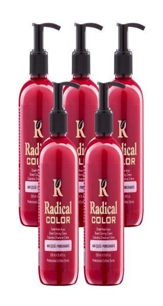 Radical Color NEW 25/Pomegranate Amonyaksız Su Bazlı Saç Boyası 250 ML 5 Adet Nar Çiçeği