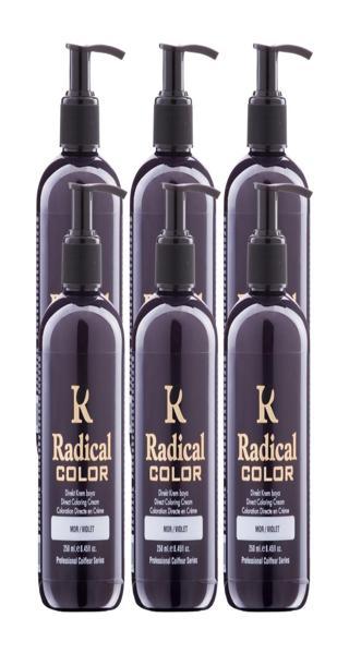 Radical Color NEW 25/Violet Amonyaksız Su Bazlı Saç Boyası 250 ML 6 Adet Mor