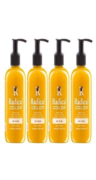 Radical Color NEW 25/Yellow Amonyaksız Su Bazlı Saç Boyası 250 ML 4 Adet Sarı