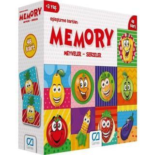 Ca Games 5040 Memory Hafıza Kartı Puzzle Meyveler - Sebzeler 48 Parça