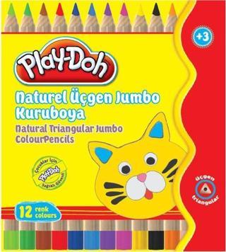 Play-Doh 12 Renk Natturel Jumbo Mini Kuru Boya Play-Ku009