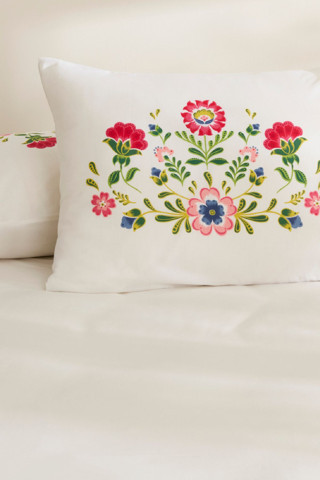 Karaca Home Elsa %100 Pamuk 2'li Yastık Kılıfı Pudra 