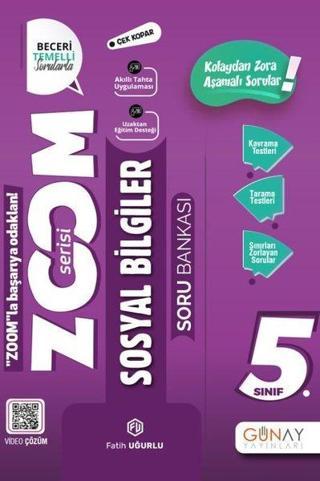 5. Sınıf Zoom Serisi Sosyal Bilgiler Soru Bankası - Fatih Uğurlu - Günay Yayıncılık