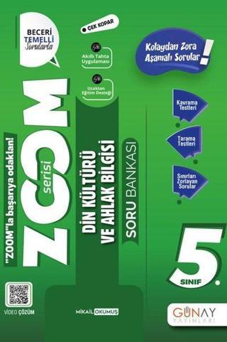 5. Sınıf Zoom Serisi Din Kültürü ve Ahlak Bilgisi Soru Bankası - Mikail Okumuş - Günay Yayıncılık