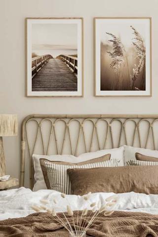 Artavessa 2 Parça Ahşap Çerçeve Görünümlü Mdf Tablo Seti