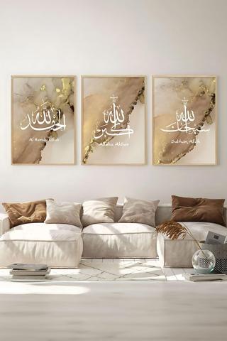 Artavessa 3 Parça Çerçeve Görünümlü Mdf Tablo Seti