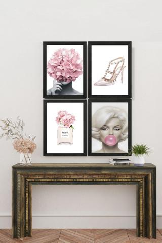 Artavessa 4 Parça Çerçeve Görünümlü Mdf Tablo Seti