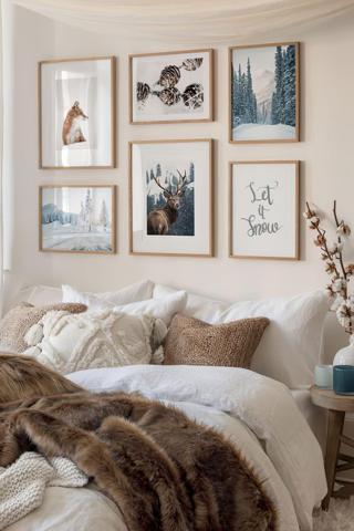 Artavessa 6 Parça Ahşap Çerçeve Görünümlü Mdf Tablo Seti