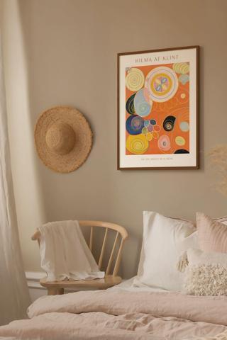 Artavessa Tek Parça Kahverengi Gerçek Ahşap Çerçeveli Tablo Seti - Model 3